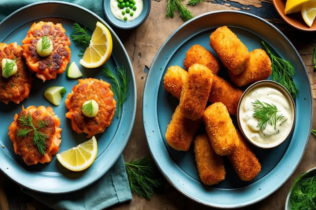 What is the difference between salmon patties and salmon croquettes