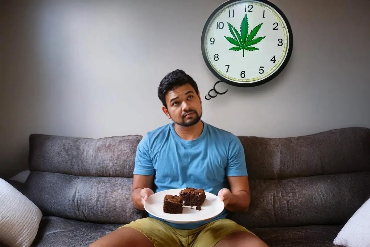 Person wondering how long weed brownies take to work.